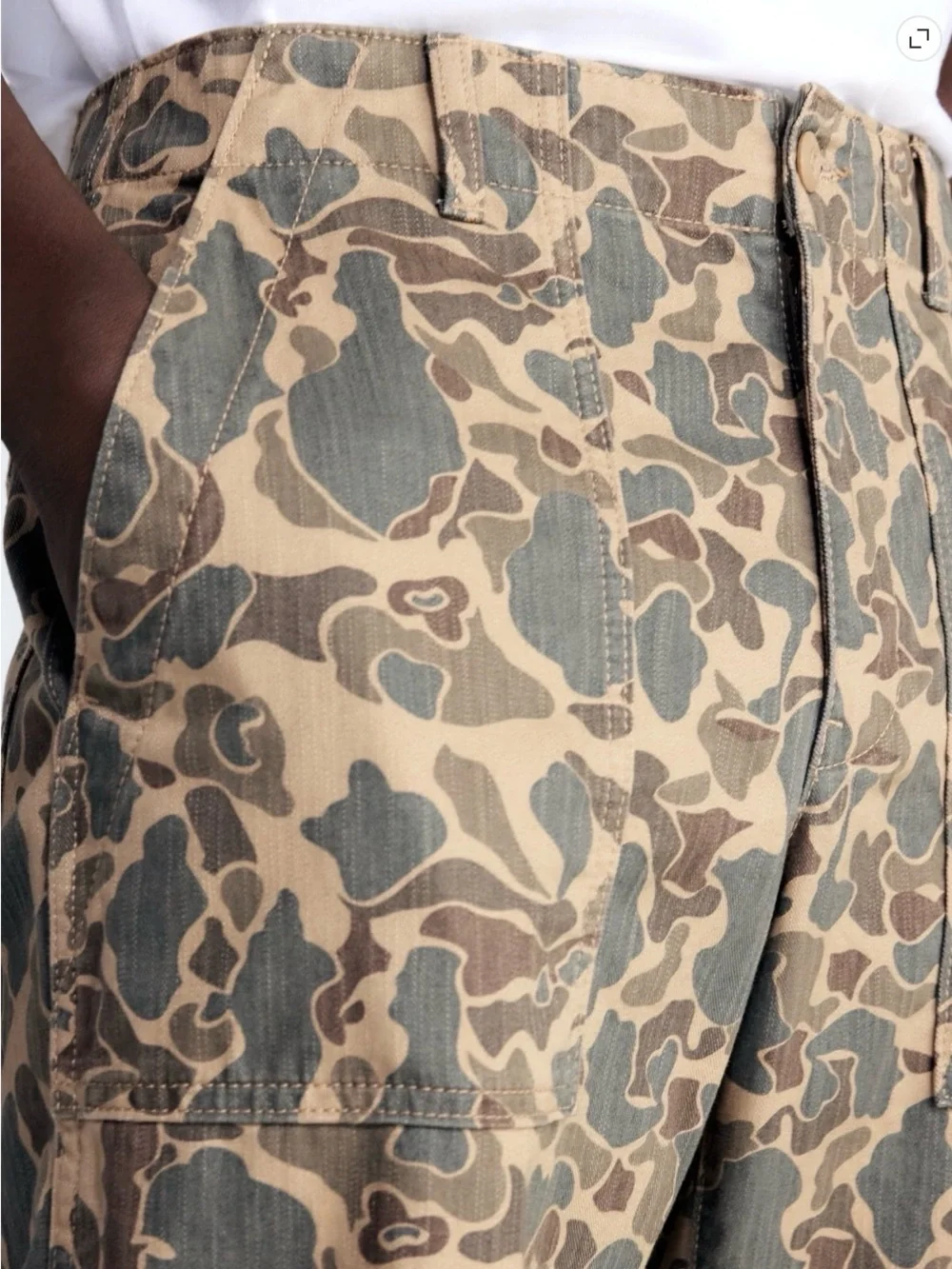 Free Assembly Men’s Cotton Camo Utility Pants